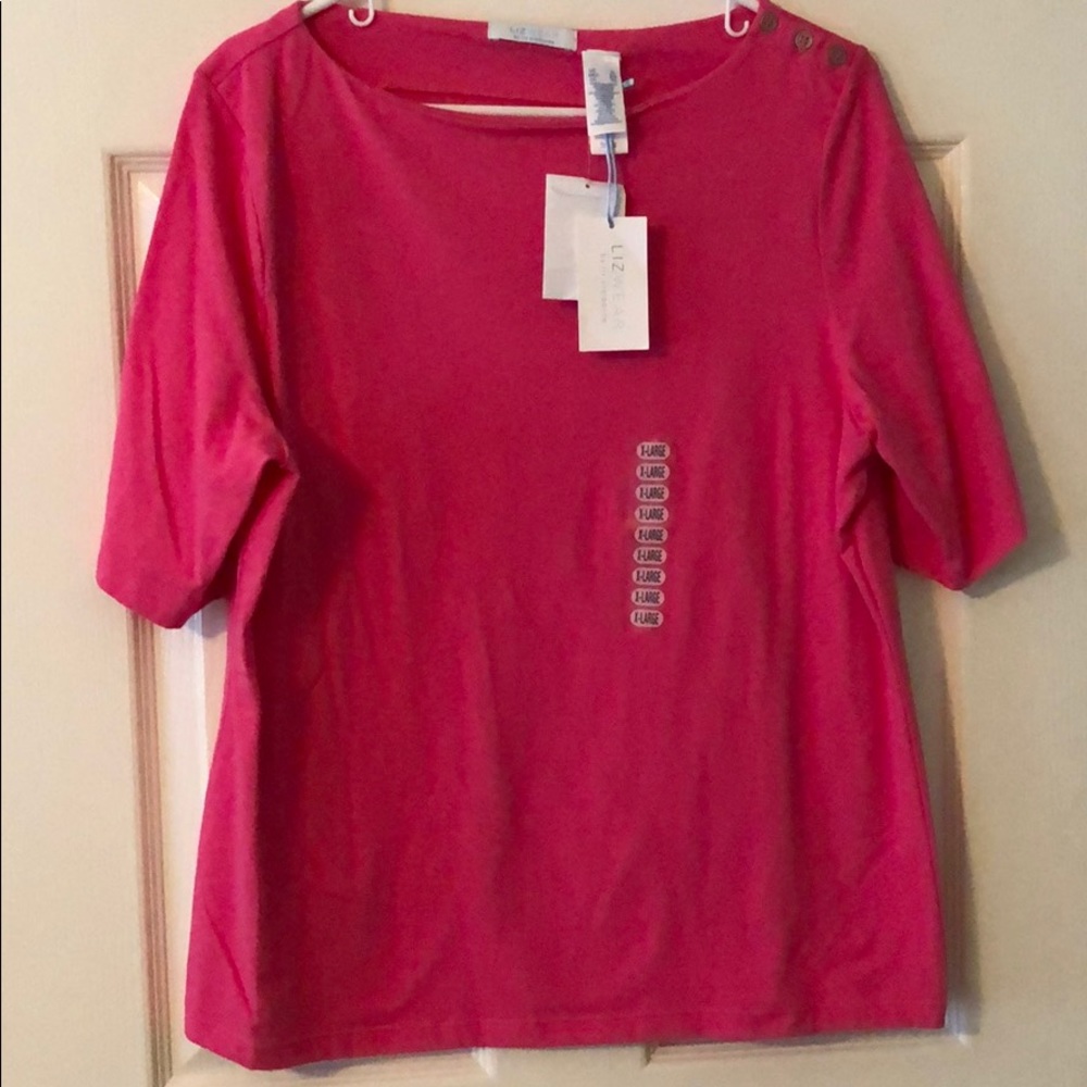 NWT Lizwear Pink Top